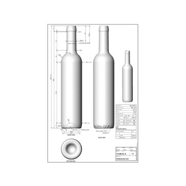   BP Bordói elit uvag dugós 0.5 liter 296 mm (BA 0408B123VBA04)