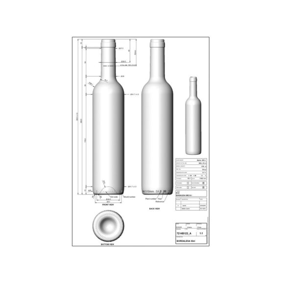 BP Bordói elit uvag dugós 0.5 liter 296 mm (BA 0408B123VBA04)