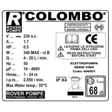   Lapszűrőgép Rover Colombo 6-os /20*20/ - Ingyenes kiszállítással!