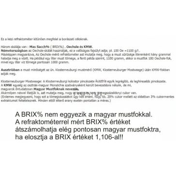   Refraktométer ATC Brix - Oe - KMW - Ingyenes kiszállítással!