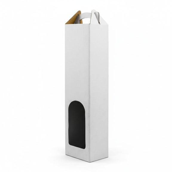Kartondoboz boros 1 ablakos fényes (mázas) fehér Kartondoboz boros 1 ablakos fényes (mázas) fehér