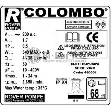   Lapszűrőgép Rover Colombo 12-es saválló bevonatos /20*20/ - Ingyenes kiszállítással!