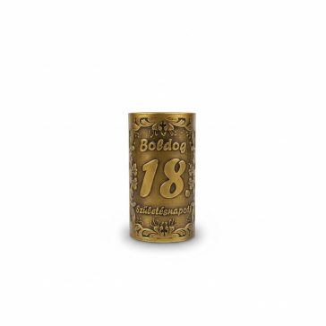 Plakett 18 év téglalap arany
