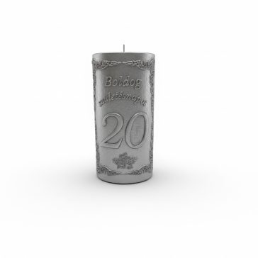 Plakett 20 év téglalap ezüst