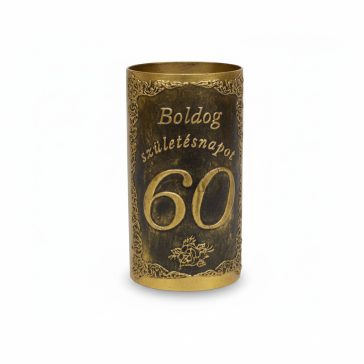 Plakett 60 év téglalap arany