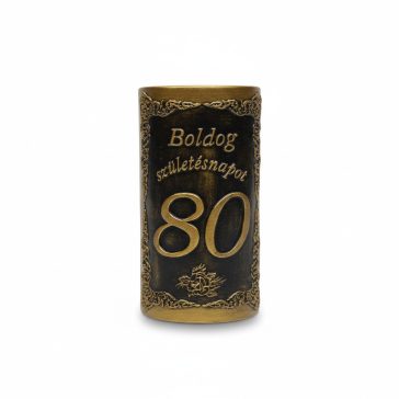 Plakett 80 év téglalap arany