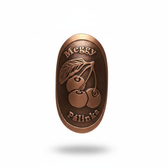 Plakett meggy ovál bronz Plakett meggy ovál bronz