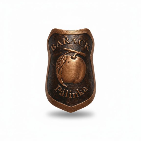 Plakett barack pajzs bronz Plakett barack pajzs bronz