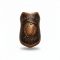 Plakett barack pajzs bronz