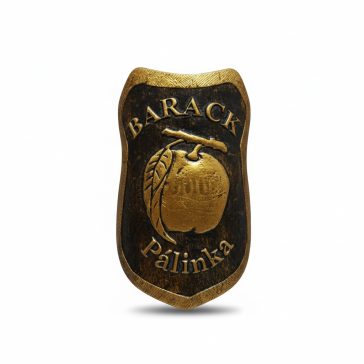 Plakett barack pajzs arany
