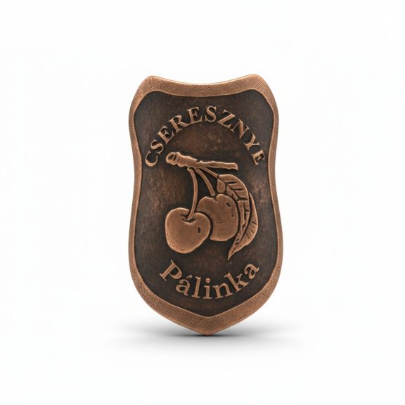 Plakett cseresznye pajzs bronz Plakett cseresznye pajzs bronz