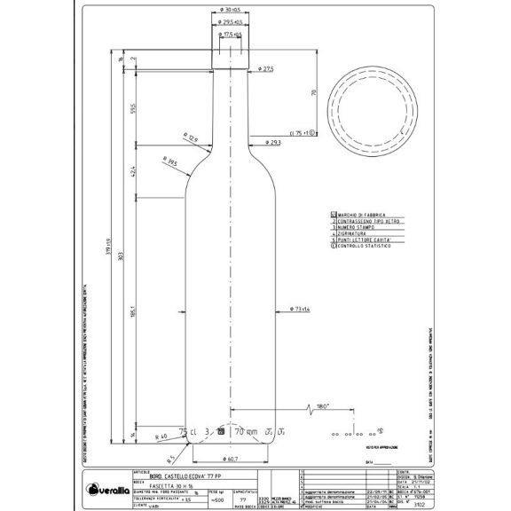 BP Bordolese Castello Ecova OBM dugós uvag 0.75 liter 319 mm (V 8008432) (9076885)