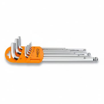 Imbuszkulcs Klt.  9r. 1.5-10mm /Gömb/ Neo Tools (09-525)