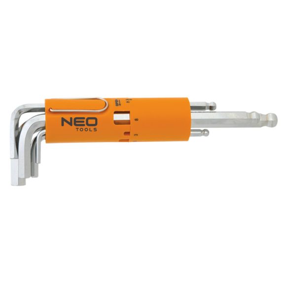 Imbuszkulcs Klt. 8r. 2-10mm /Gömb/ Neo Tools (09513) Imbuszkulcs Klt. 8r. 2-10mm /Gömb/ Neo Tools (09513)