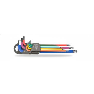 Imbuszkulcs Klt.  9r. 1.5-10 Hosz. Szin. Neo Tools (09-512)