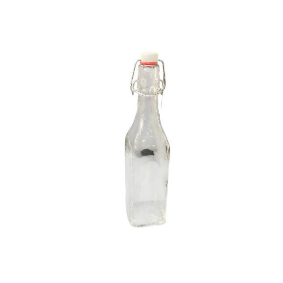 Díszüveg myRex 500 ml négyszög /Az ár tartalmazza a csatot!/