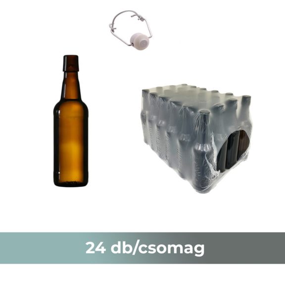 Díszüveg Sörös barna csatos 500 ml /Az ár tartalmazza a csatot!/ (24db-os kiszerelés) Díszüveg Sörös barna csatos 500 ml /Az ár tartalmazza a csatot!/ (24db-os kiszerelés)