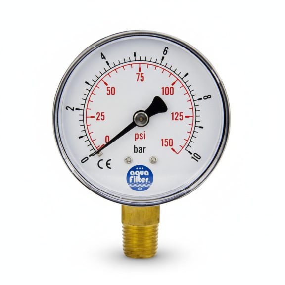 Nyomásmérő óra ÁLLÓ 63mm műa. ház 0-10 bar (1/4") Nyomásmérő óra ÁLLÓ 63mm műa. ház 0-10 bar (1/4")