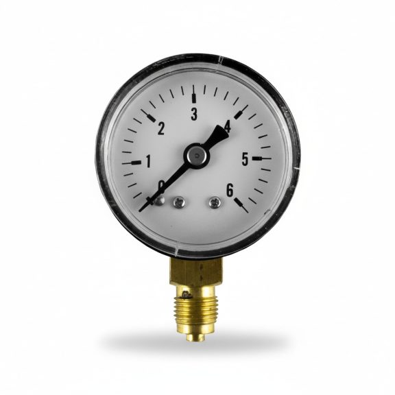 Nyomásmérő óra ÁLLÓ 50mm műa. ház 0- 6 bar (1/4") Nyomásmérő óra ÁLLÓ 50mm műa. ház 0- 6 bar (1/4")