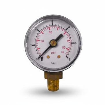   Nyomásmérő óra ÁLLÓ    63mm műa. ház 0- 6 bar (1/4")