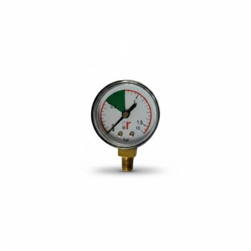 Nyomásmérő óra Inox Pumpához 0 - 1,6 bar (1/8")