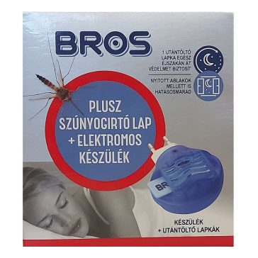 BROS szúnyogírtó elektromos készülék +10 db lapka