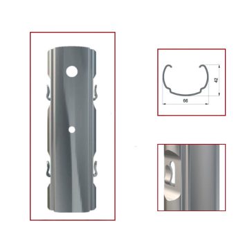   Oszlop vég fém horganyzott AGRI-PAL END KÜLSŐ fül, 66*42 mm , 2,0 mm vastag, 2,7 méter