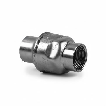   Visszacsapó szelep (lábszelep) rugós, préselt 1" BB AISI304 -10/+150°C*