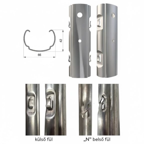 Oszlop köz fém horganyzott AGRI-PAL EVO KÜLSŐ fül, 66*42 mm , 1,5 mm vastag, 2,5 méter Oszlop köz fém horganyzott AGRI-PAL EVO KÜLSŐ fül, 66*42 mm , 1,5 mm vastag, 2,5 méter