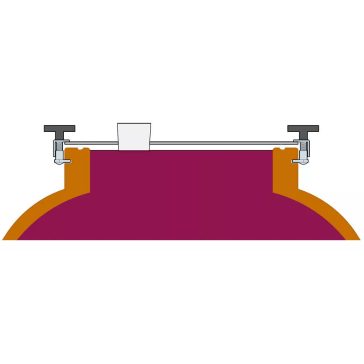 INOX lapos fedél THAP Amfóra 230 L-hez