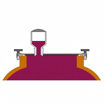 INOX lapos fedél THAP Amfóra 500 L-hez