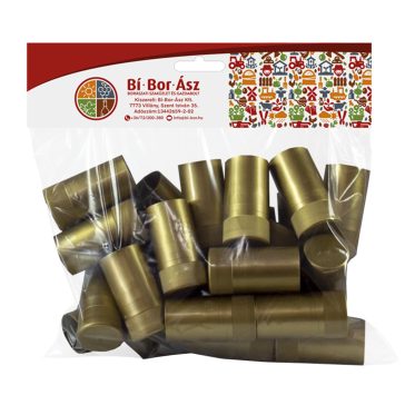Pilverkupak 30*60mm Műanyag arany FÉNYES (25 db)