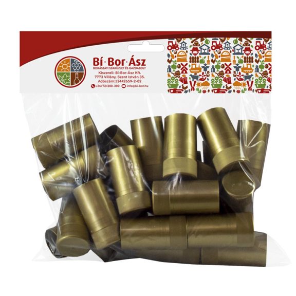 Pilverkupak 30*60mm Műanyag arany FÉNYES (25 db)