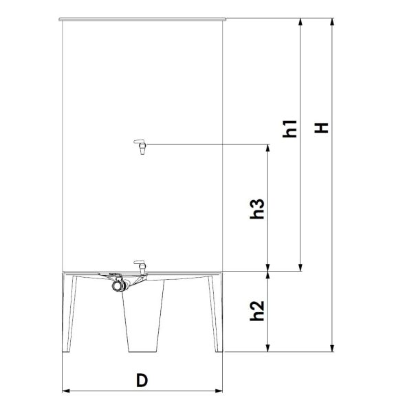 Tartály Zottel (1.1) szilikontömlős úszófedél szettel 120 liter