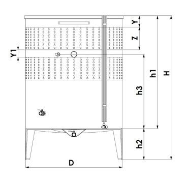   Tartály Zottel (3.2) úszófedeles 3850 liter, kettő hűtőpalásttal