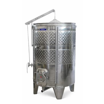   Tartály Zottel (6.3) erjesztő, úszófedeles 3850 liter, kettő hűtőpalásttal