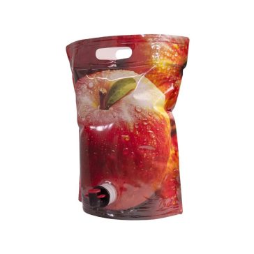 BAG IN BOX hordozható ÚJ ALMÁS PIROS 5L (Stand Up Pouch)