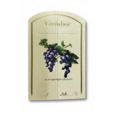 Címke boros vörösboros 10 db-os