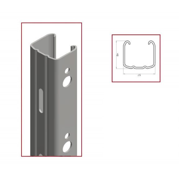 Oszlop vég fém horganyzott AGRI-TJ Junior 57*48 mm, 2,0 mm, 2,7 m Oszlop vég fém horganyzott AGRI-TJ Junior 57*48 mm, 2,0 mm, 2,7 m