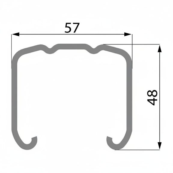 Oszlop vég fém horganyzott AGRI-TJ Junior 57*48 mm, 2,0 mm, 2,7 m Oszlop vég fém horganyzott AGRI-TJ Junior 57*48 mm, 2,0 mm, 2,7 m