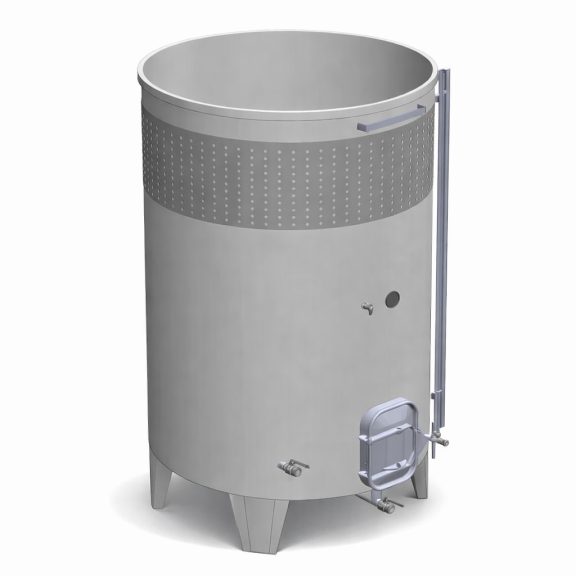 Tartály Zottel (6.2) erjesztő, úszófedeles 2450 liter, egy hűtőpalásttal