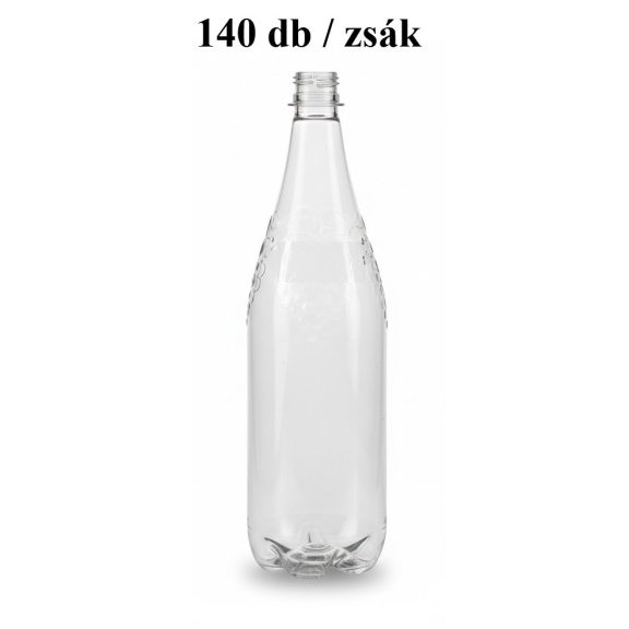 Pet palack 1 literes 30,8g fehér 140db/zsák (boros) - /Az ár a csavarzárat nem tartalmazza!/ Pet palack 1 literes 30,8g fehér 140db/zsák (boros) - /Az ár a csavarzárat nem tartalmazza!/