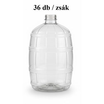   Pet palack 5 L-es fehér 83g 36 db/zsák -/Az ár kupakot,hordfület nem tartalmaz!/