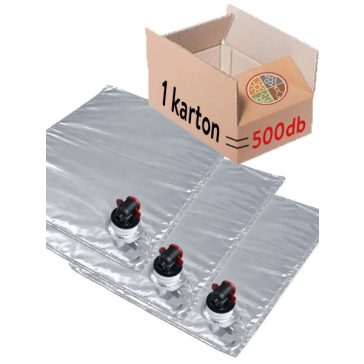   1 kartontól (500 db) - BAG IN BOX zacskó metalizált 5lit /meleg töltésű/