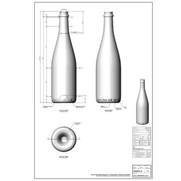   BP Pezsgősüveg Espumante Leve (tankpezsgő) uvag 0.75 liter 300 mm (BA 7893D035VBA02) (20db/csomag)