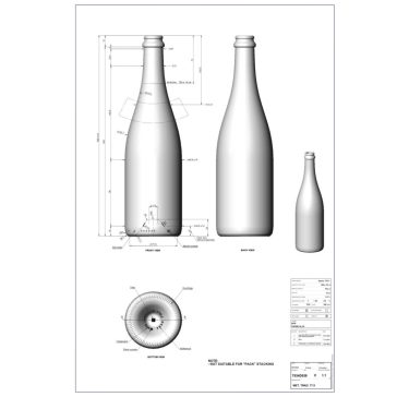   BP Pezsgősüveg Met. Trad. (palackos erjesztés) uvag 0.75 liter 300 mm (BA 7834D035VBA04)