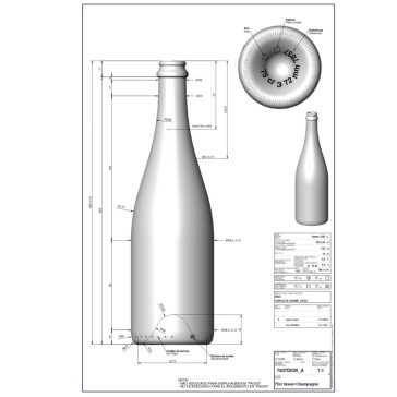   BP Pezsgősüveg Green Champagne uvag 0.75 liter (12db/csomag)