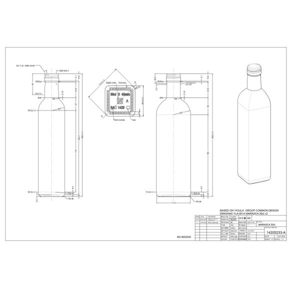 BP Marasca színtelen (PP31.5) 0.5 liter (20db/csomag)