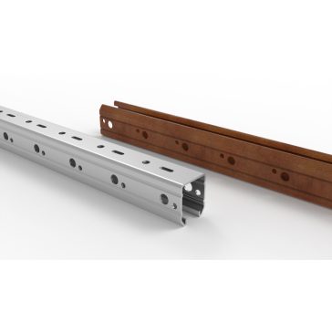   Oszlop vég fém horganyzott Z275 Kratos 56*67 mm, 2mm vastag, 2.7 méter