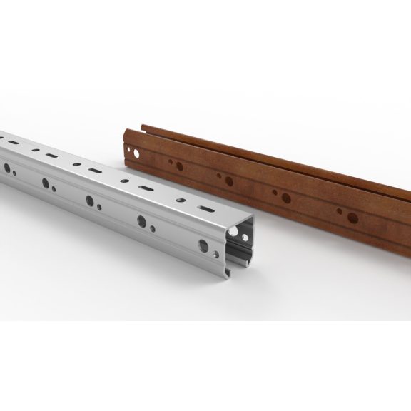 Oszlop vég fém horganyzott Z275 Kratos 56*67 mm, 2mm vastag, 2.7 méter